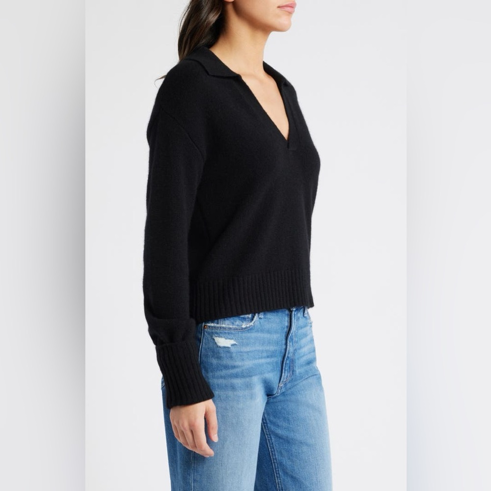 Vince Black V-Neck Sweater - Picture 3 of 7